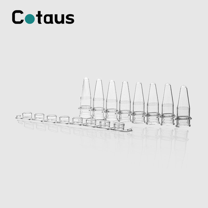 0.2 مل أنابيب شفافة PCR 8-Strip